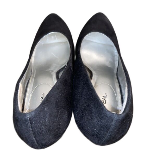 X-APPEAL Licorice Style Black Close Point Toe Hidden Heel Wedge Woman's size 9 - Picture 5 of 16